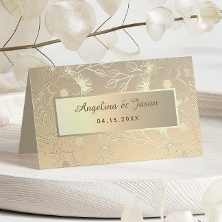 Elegant Gold Wedding Place Card