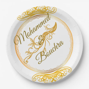 Elegant Gold Wedding Plate