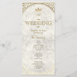 Elegant Gold Wedding Program