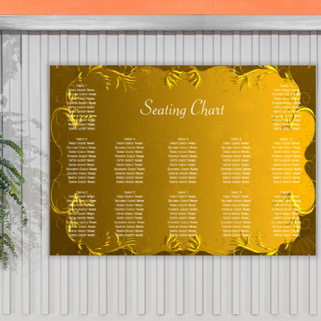 Elegant Gold Wedding Reception Seating Chart (Creator Uploaded)