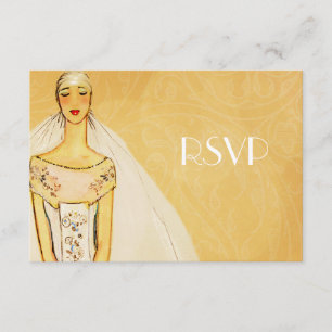 Elegant Gold Wedding RSVP Card