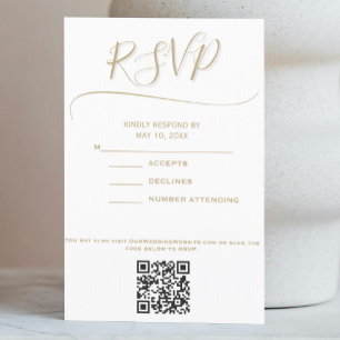 Elegant Gold Wedding RSVP Card