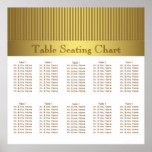 Elegant Gold Wedding Seating Chart