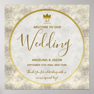 Elegant Gold Welcome Wedding Poster