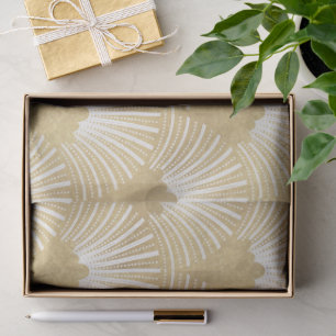 Elegant Gold & White Art-deco Pattern Tissue Paper