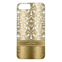 Elegant Gold & White Floral Damasks