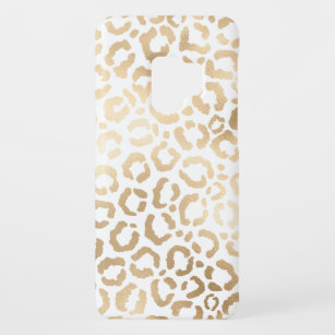 Elegant Gold White Leopard Cheetah Animal Print Case-Mate Samsung Galaxy S9 Case
