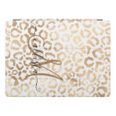 Elegant Gold White Leopard Cheetah Animal Print iPad Pro Cover (Horizontal)