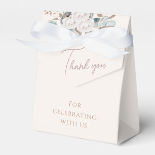 Elegant Gold White Roses & Greenery Bridal Shower Favour Box