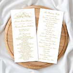 Elegant Gold & White Wedding Program Template<br><div class="desc">Elegant Gold & White Wedding Program Template.</div>