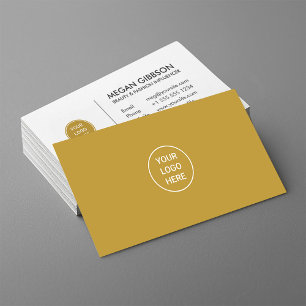 Elegant Golden Amber Professional Company Branded Business Card
