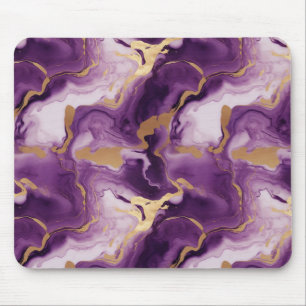 Elegant golden and purple vets mouse pad