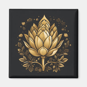 Elegant Golden Artichoke Magnet