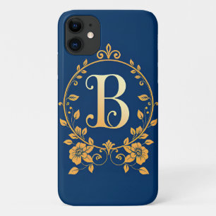 Elegant Golden B Letter Monogram iPhone 11 Case