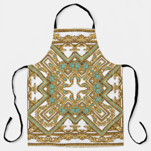 Elegant golden baroque, ornamental design. apron