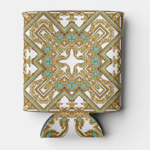 Elegant golden baroque, ornamental design. can cooler