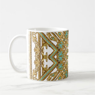 Elegant golden baroque, ornamental design. coffee mug