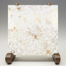 Elegant Golden Bubble Veins Marble Style