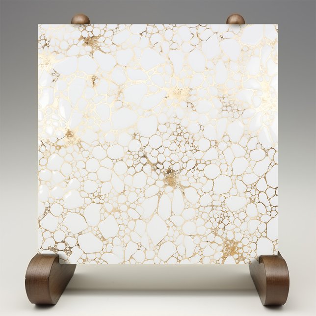 Elegant Golden Bubble Veins Marble Style Ceramic Tile (Creator Uploaded)