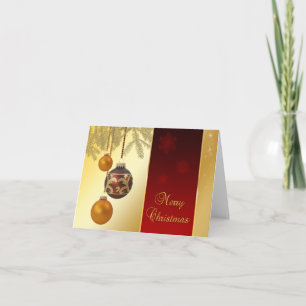 Elegant Golden Christmas Holiday Card