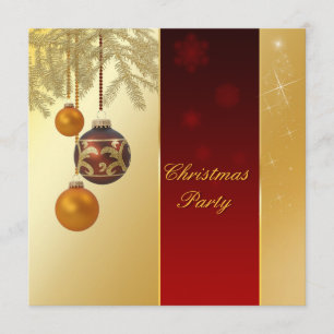 Elegant Golden Christmas Invitation