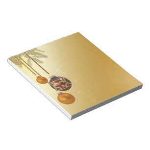Elegant Golden Christmas Notepad