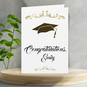 Elegant Golden Congratulations Graduate Graduation Card