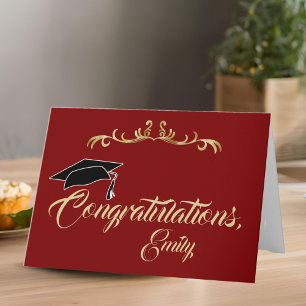 Elegant Golden Congratulations Graduate Graduation Card