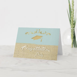 Elegant Golden Congratulations Graduate Graduation Card