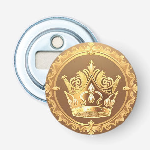 Elegant Golden Crown Bottle Opener