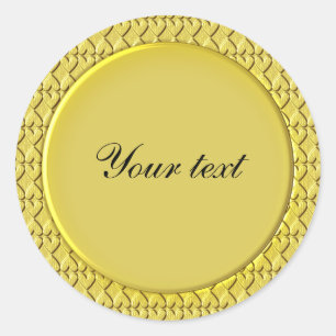 Elegant Golden Design Classic Round Sticker