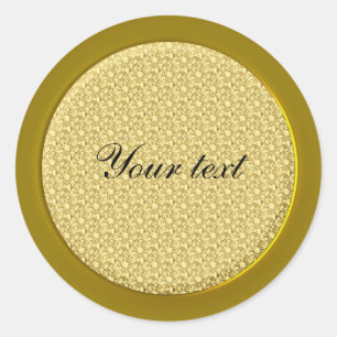Elegant Golden Design Classic Round Sticker