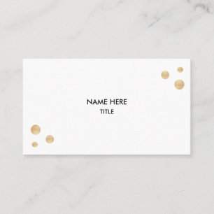 Elegant Golden Dots Business Card