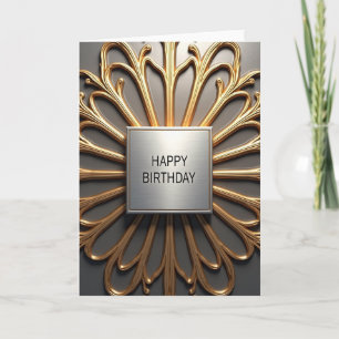 Elegant Golden Filigree Card