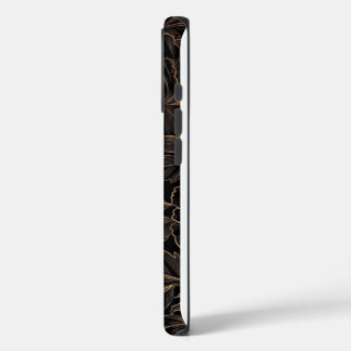 Elegant Golden Floral on Black iPhone 16 Pro Case