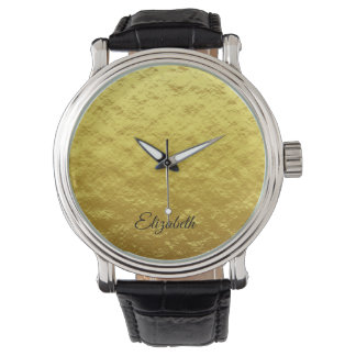 Elegant Golden foil bubbles Customisable Name  Poc Watch