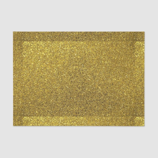 Elegant Golden foil sparkle pot of gold St Patrick Tissue Paper (Front)