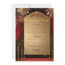 Elegant Golden Gates New Year's Invitation party