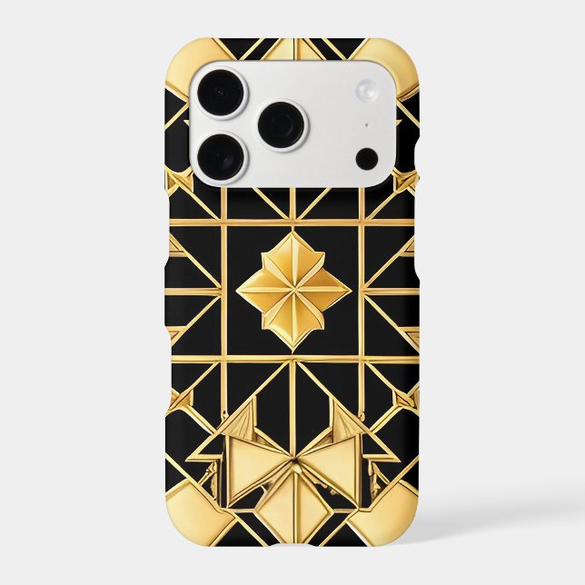 Elegant Golden Geometric Pattern Design (Back)