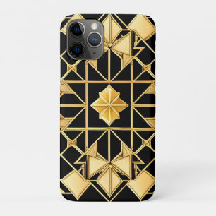 Elegant Golden Geometric Pattern Design iPhone 11 Pro Case