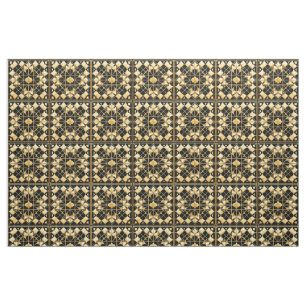 Elegant Golden Geometric Pattern Design Fabric