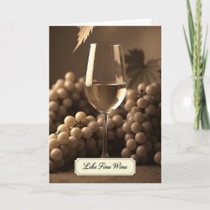 Elegant Golden Glass Birthday Card