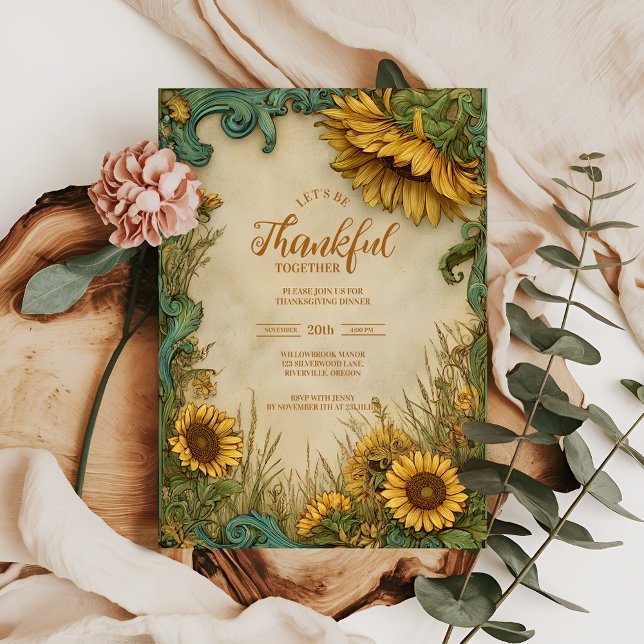 Elegant Golden Harvest Celebration Invitation (Creator Uploaded)