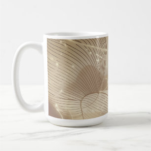 Elegant Golden Heart Romance Art Coffee Mug