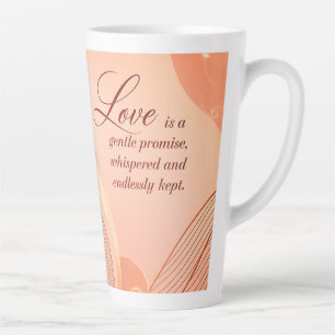 Elegant Golden Heart Romance Art Latte Mug