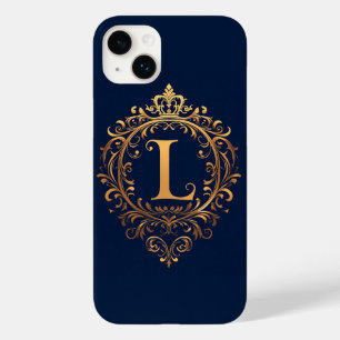 Elegant Golden L Letter Monogram Case-Mate iPhone 14 Plus Case