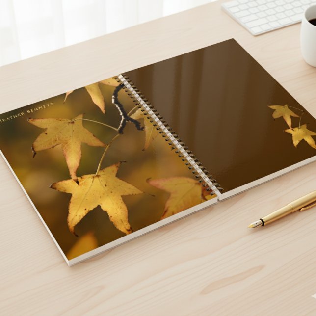 Elegant Golden Leaf Named Christmas Gift  Planner (Creator Uploaded)