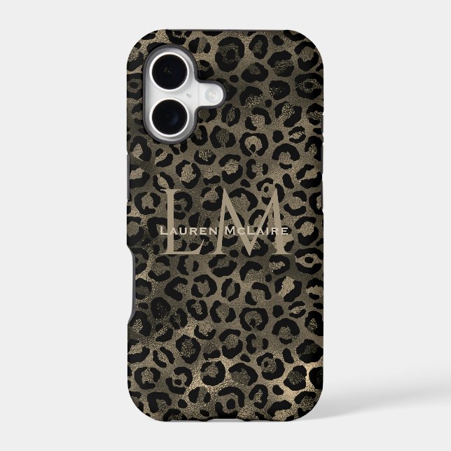 Elegant Golden Leopard Personalised  (Back)