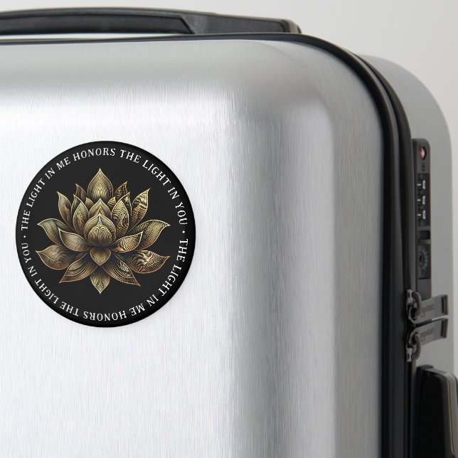 Elegant Golden Lotus Flower The Light in Me ... Magnet (In Situ (Luggage))