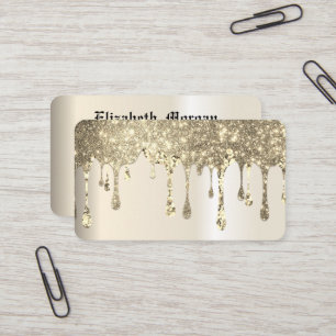 Elegant golden lotus flower yoga business card